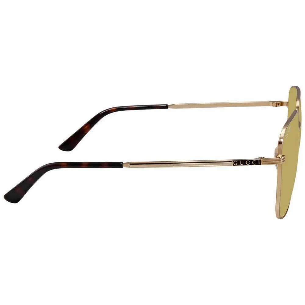 NEW Gucci Yellow and Gold Square Men's Sunglasses